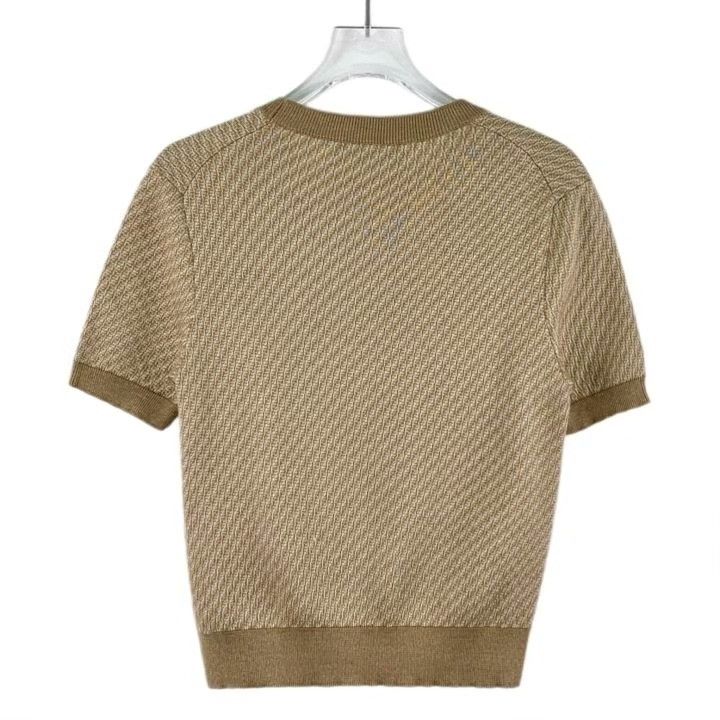 Fendi Fendi 24 Logo Intarsia Wool Knit Short-Sleeve Size S / US 4 / IT 40 - 2 Thumbnail