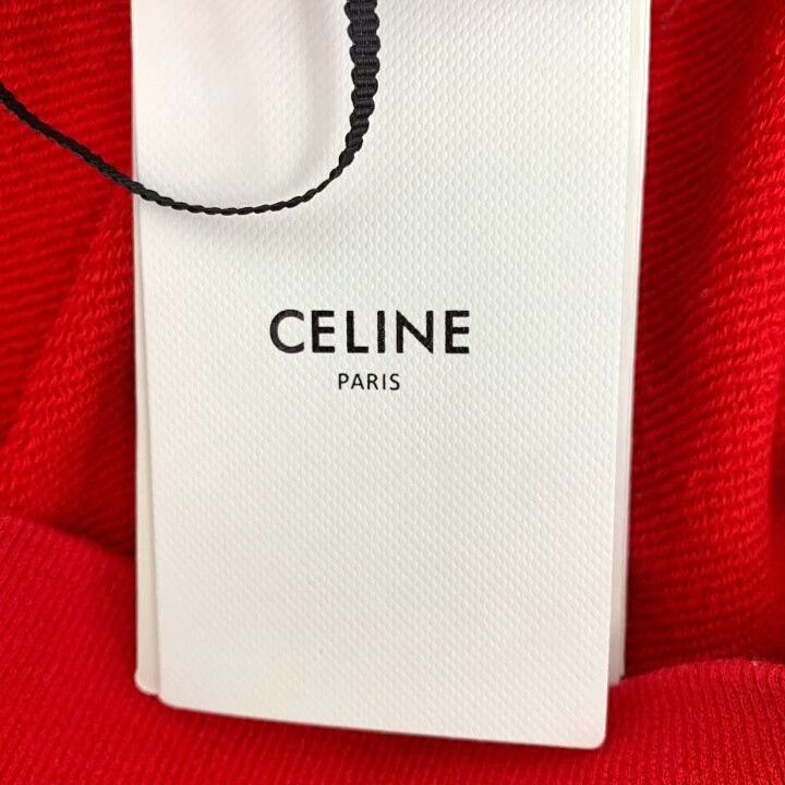 Celine Celine Red Logo Print Hoodie Size S / US 4 / IT 40 - 7 Thumbnail
