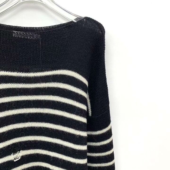 Dior Dior 24 Color-Block Hole Striped Alpaca Sweater Size XXS / US 00 / IT 34 - 3 Thumbnail