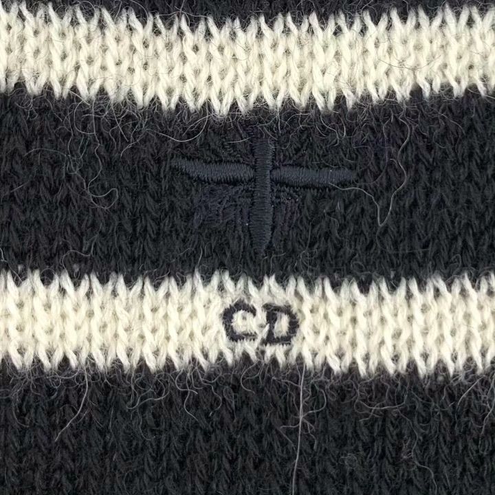 Dior Dior 24 Color-Block Hole Striped Alpaca Sweater Size XXS / US 00 / IT 34 - 5 Thumbnail