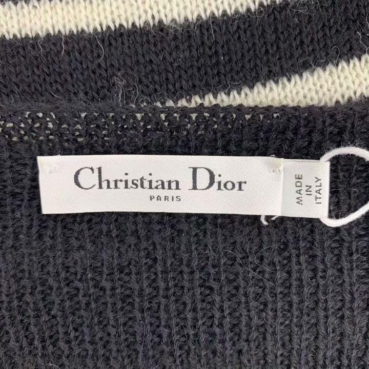 Dior Dior 24 Color-Block Hole Striped Alpaca Sweater Size XXS / US 00 / IT 34 - 6 Thumbnail