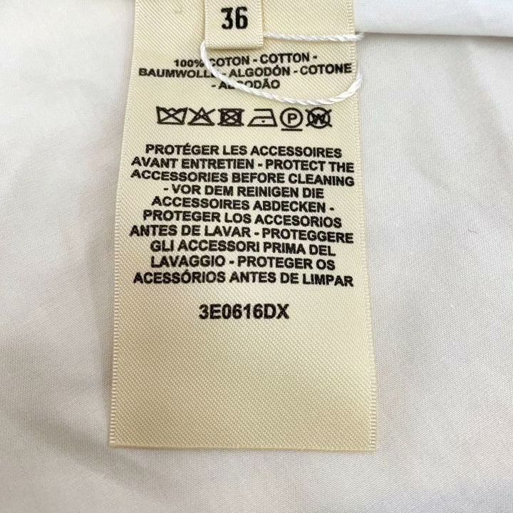 Hermes Hermes White Cotton Zip Collar Jacket Size XS / US 0-2 / IT 36-38 - 7 Thumbnail