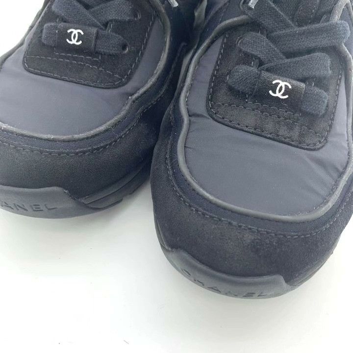 Chanel Chanel Double C Logo Flat Sneakers Size US 6 / IT 36 - 7 Thumbnail