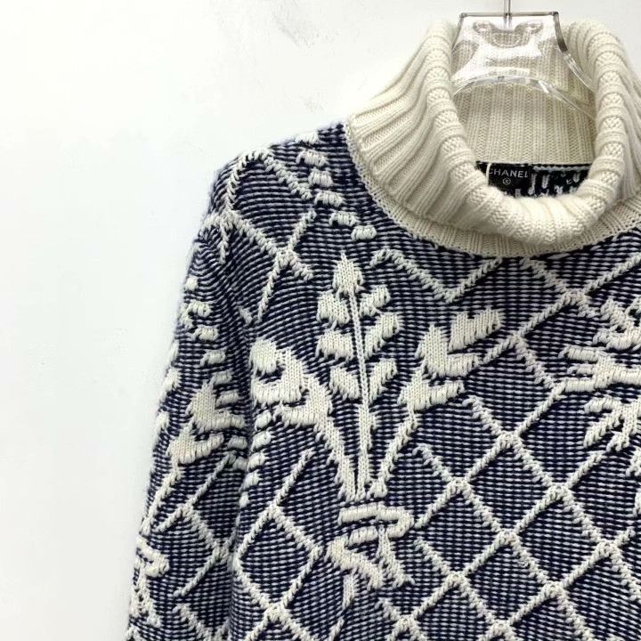 Chanel Chanel Snowflake Jacquard Cashmere Sweater Size S / US 4 / IT 40 - 3 Thumbnail