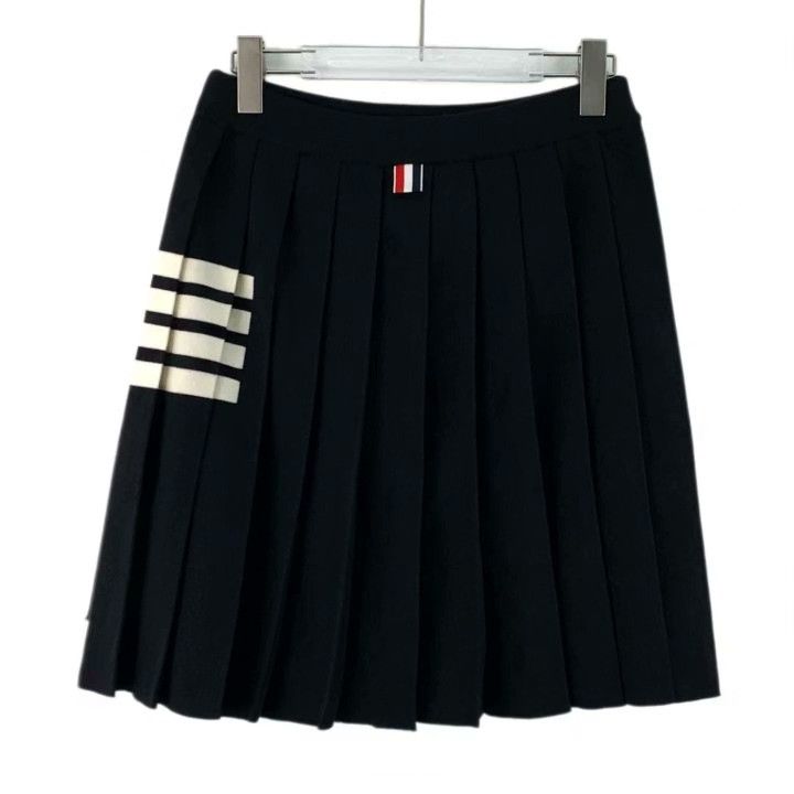 Thom Browne Thom Browne Classic Four-Bar Wool Pleated Skirt Size 40" / US 18 - 2 Thumbnail