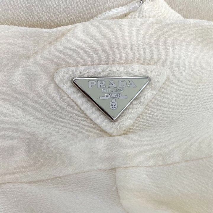 Prada Prada Silk Bow Triangle Logo Shirt Size S / US 4 / IT 40 - 5 Thumbnail