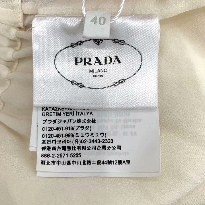 Prada Prada Silk Bow Triangle Logo Shirt Size S / US 4 / IT 40 - 7 Thumbnail