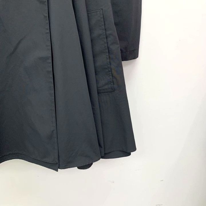 Prada Prada Black Cotton Double-Breasted Trench Coat Size S / US 4 / IT 40 - 5 Thumbnail