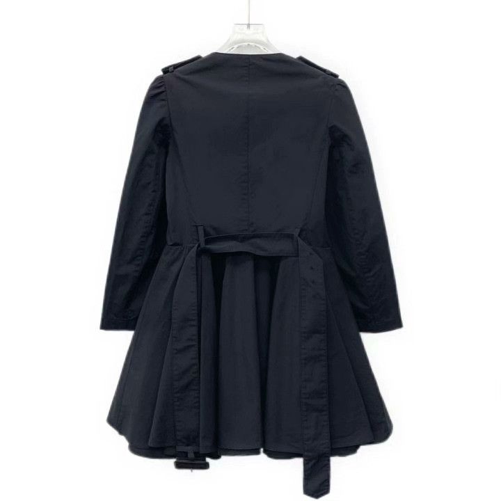 Prada Prada Black Cotton Double-Breasted Trench Coat Size S / US 4 / IT 40 - 2 Thumbnail