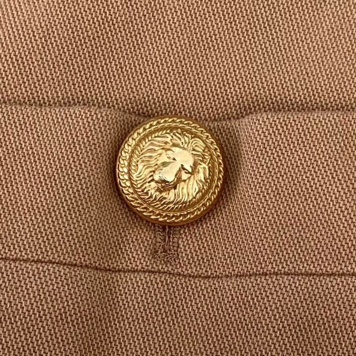 Balmain Balmain Brown Gold Button Cotton Jacket Size XXS / US 00 / IT 34 - 5 Thumbnail