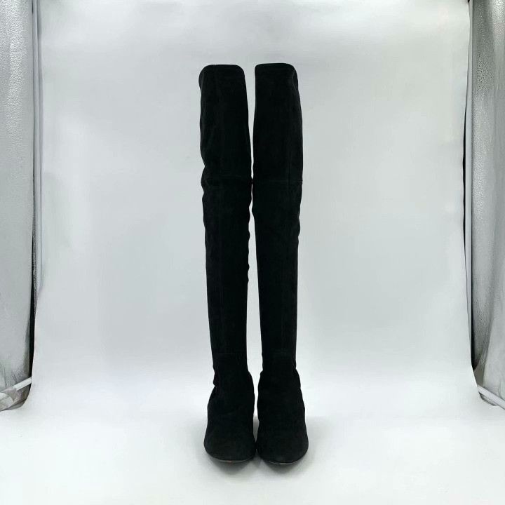 Casadei Cesare Casadei Black Over-the-Knee Boots Size US 6 / IT 36 - 3 Thumbnail