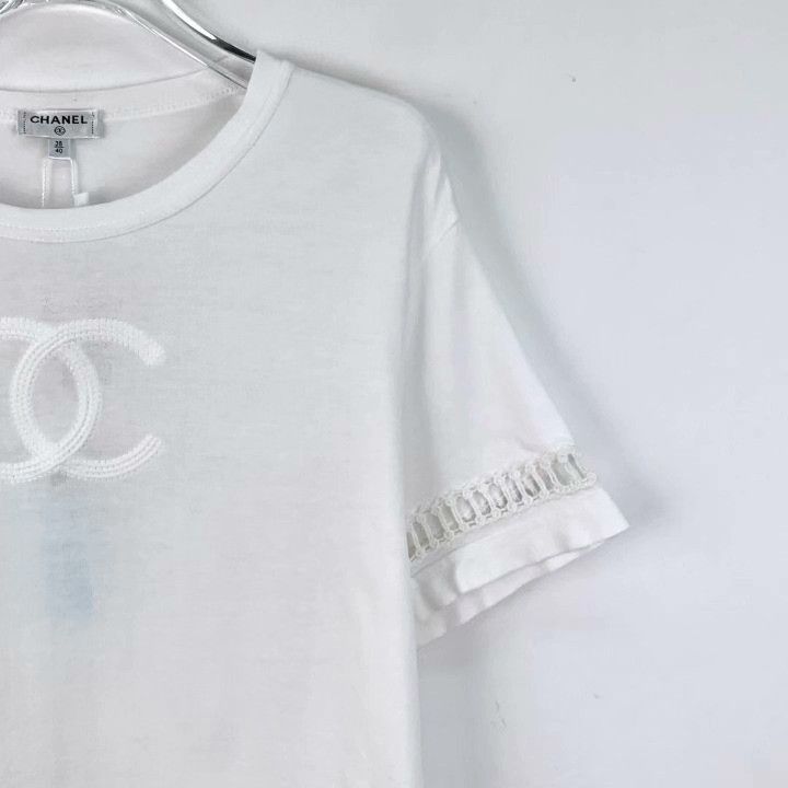 Chanel Chanel Logo Embroidered Cotton T-shirt Size S / US 4 / IT 40 - 3 Thumbnail
