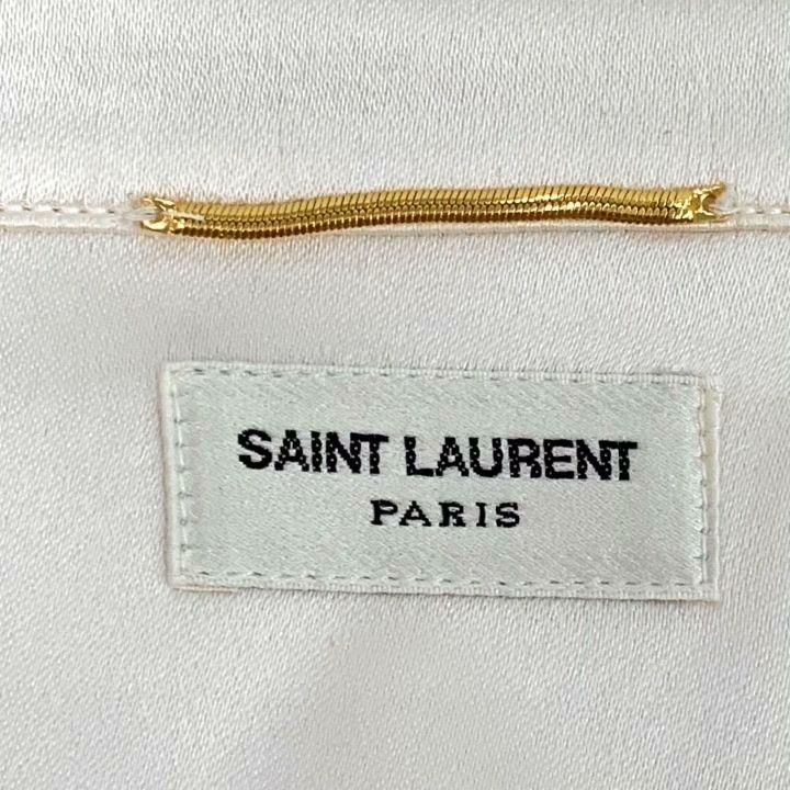 Yves Saint Laurent Yves Saint Laurent Champagne Silk Collar Tie Shirt Size XS / US 0-2 / IT 36-38 - 5 Thumbnail