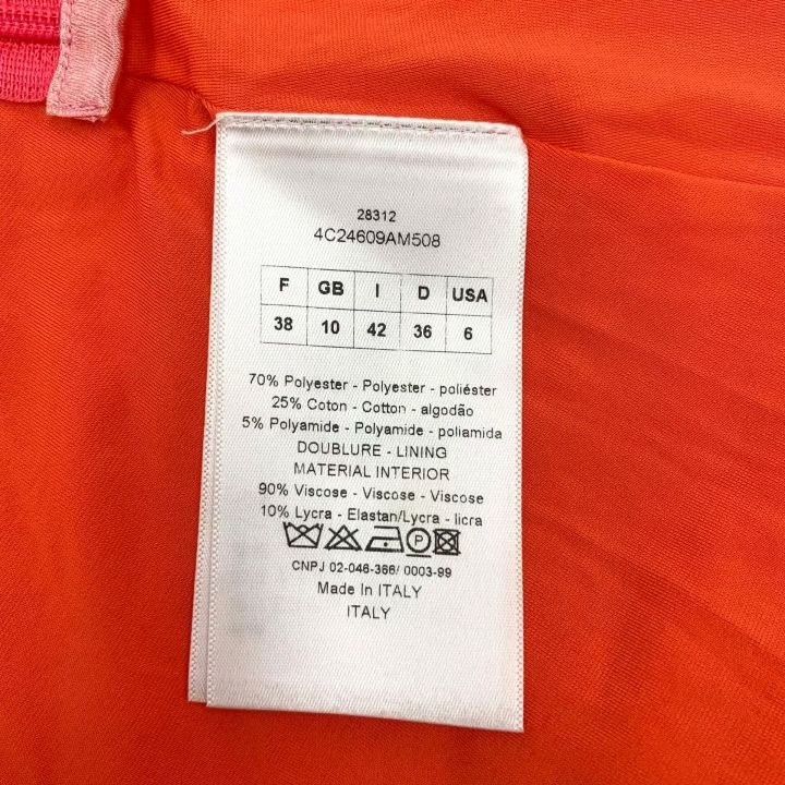 Dior Dior Orange Hollow Embroidery Sleeveless Dress Size S / US 4 / IT 40 - 7 Thumbnail