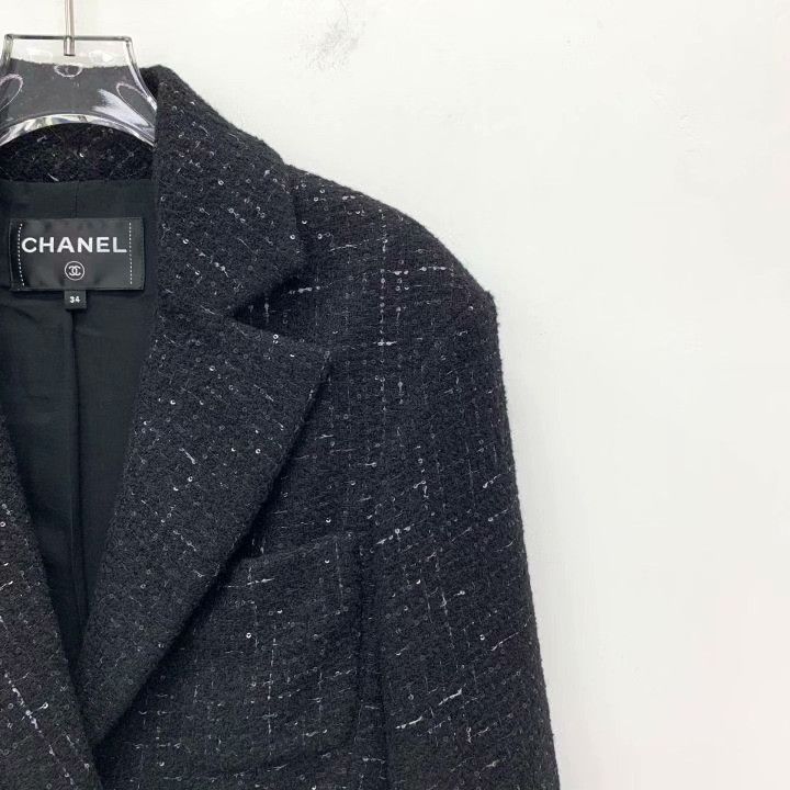 Chanel Chanel Black Wool Tweed Jacket Size XXS / US 00 / IT 34 - 3 Thumbnail