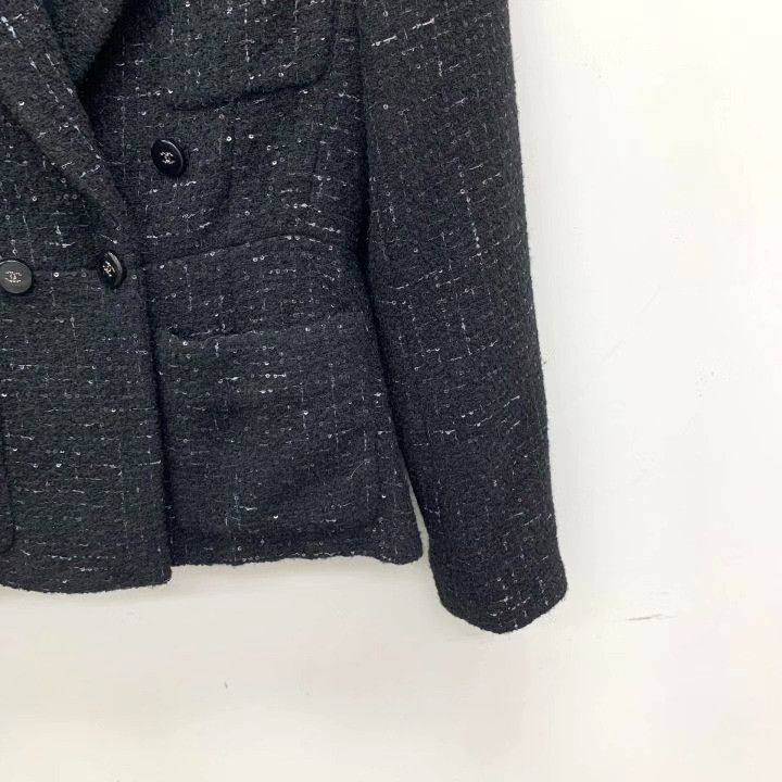 Chanel Chanel Black Wool Tweed Jacket Size XXS / US 00 / IT 34 - 4 Thumbnail