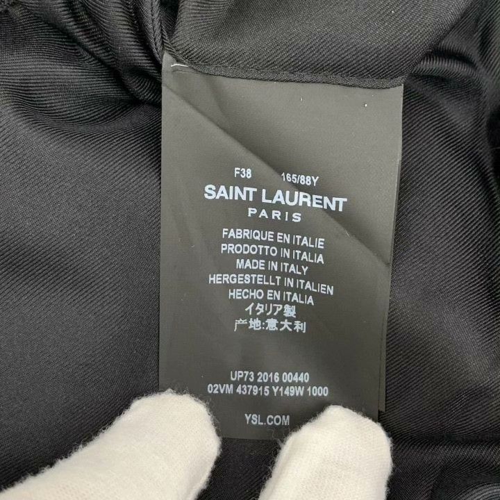 Yves Saint Laurent Yves Saint Laurent Black Wool V-Neck Blazer Size S / US 4 / IT 40 - 6 Thumbnail