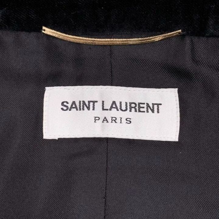 Yves Saint Laurent Yves Saint Laurent Black Wool V-Neck Blazer Size S / US 4 / IT 40 - 5 Thumbnail