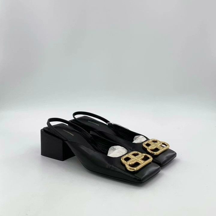 Balenciaga Balenciaga Logo Block Heel Pumps Size US 4 / IT 34 - 2 Thumbnail
