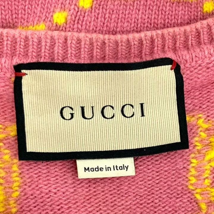 Gucci Gucci Pink Logo Jacquard Wool Vest Size M / US 6-8 / IT 42-44 - 5 Thumbnail
