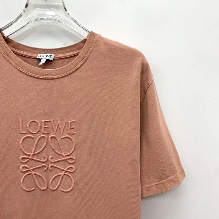 Loewe Loewe Pink Logo Embroidered Cotton T-shirt Size XS / US 0-2 / IT 36-38 - 3 Thumbnail