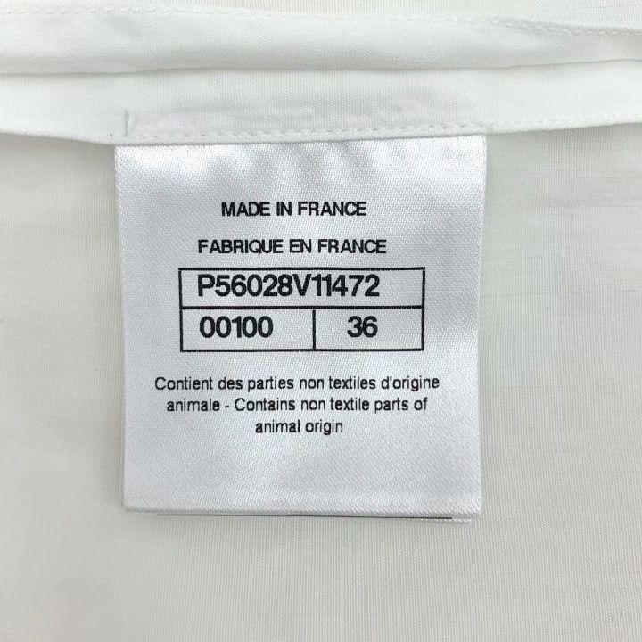 Chanel Chanel White Bow Cotton Collared Shirt Size XS / US 0-2 / IT 36-38 - 6 Thumbnail