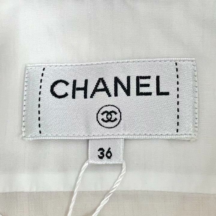 Chanel Chanel White Bow Cotton Collared Shirt Size XS / US 0-2 / IT 36-38 - 5 Thumbnail