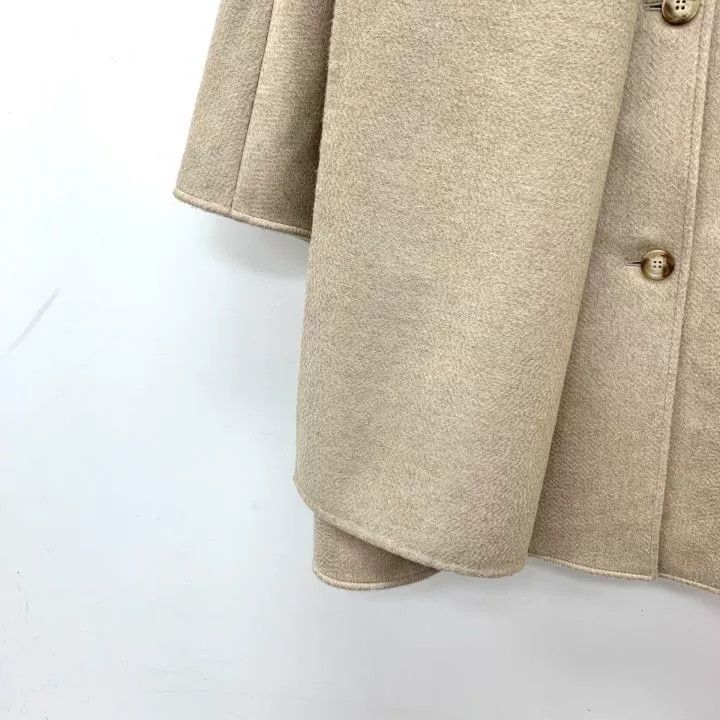 Max Mara Maxmara Beige Cashmere Shawl Coat Size M / US 6-8 / IT 42-44 - 4 Thumbnail