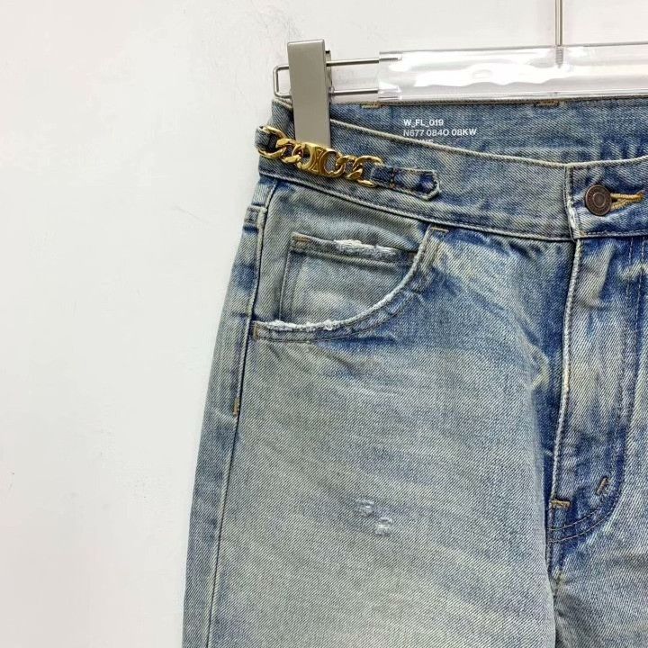 Celine Celine Light Blue Horsebit Vintage Jeans Size 25" / US 0 / IT 36 - 3 Thumbnail