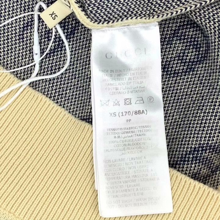 Gucci Gucci Beige GG Monogram Cotton V-Neck Sweater Size XS / US 0-2 / IT 36-38 - 6 Thumbnail