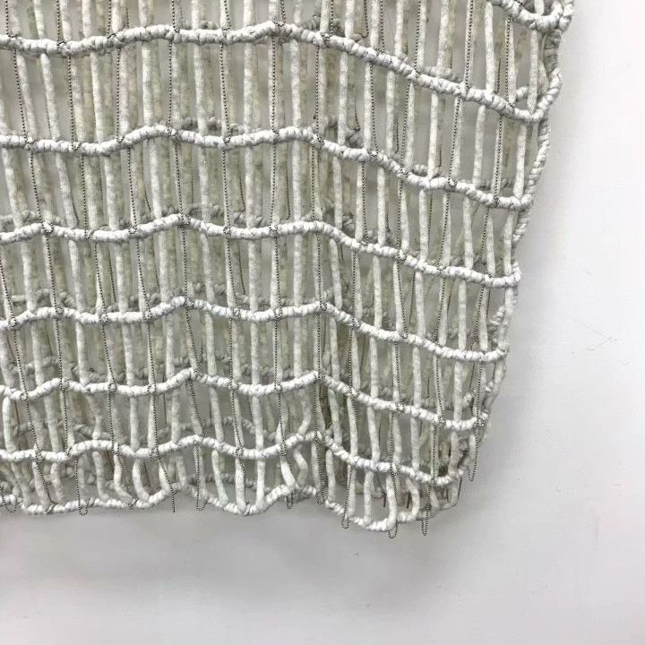 Brunello Cucinelli Brunello Cucinelli Beaded Cotton Openwork Top Size L / US 10 / IT 46 - 4 Thumbnail