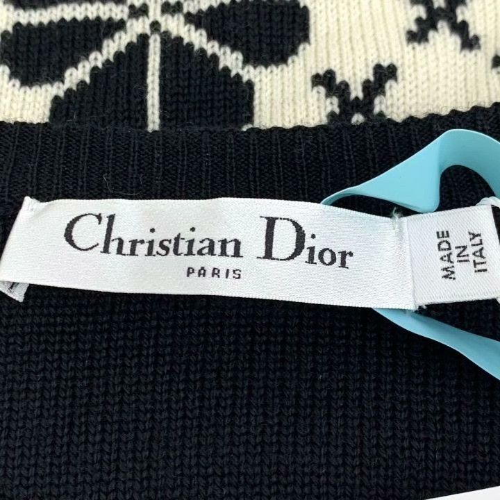 Dior Dior Colorblock Floral Wool Knit Sweater Size XS / US 0-2 / IT 36-38 - 5 Thumbnail