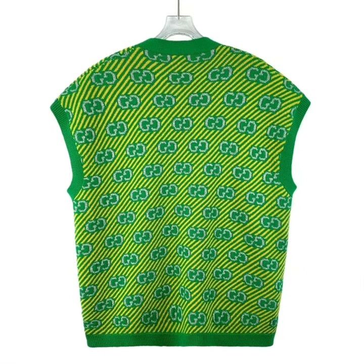 Gucci Gucci Green Logo V-Neck Sleeveless Knit Cardigan Size XS / US 0-2 / IT 36-38 - 2 Thumbnail