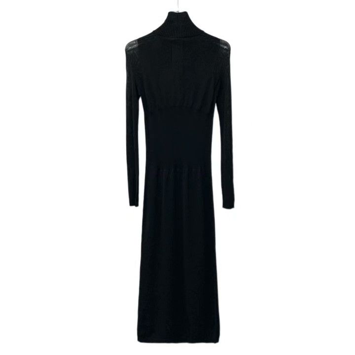 Max Mara MaxMara Natalia Black Turtleneck Knit Dress Size XS / US 0-2 / IT 36-38 - 2 Thumbnail