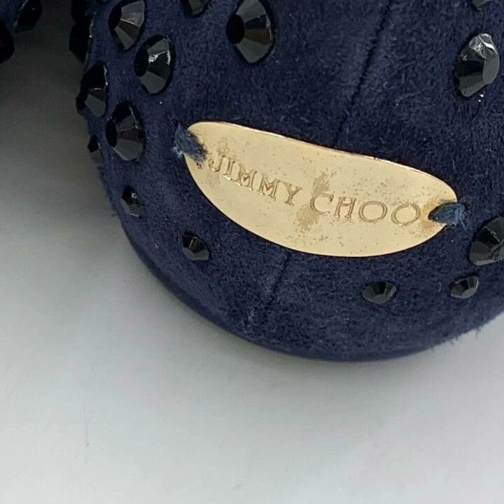 Jimmy Choo Jimmy Choo Blue Diamond Slip-On Loafers Size US 4.5 / IT 34.5 - 9 Thumbnail