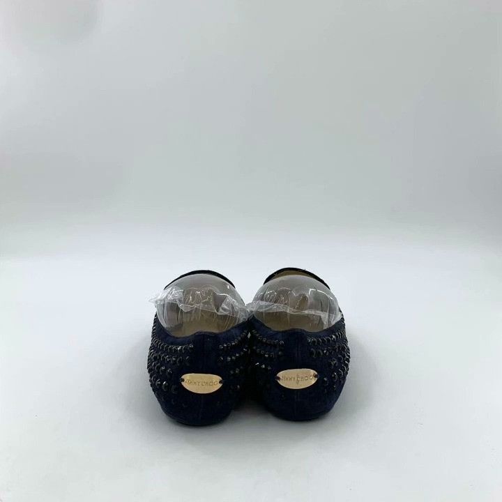 Jimmy Choo Jimmy Choo Blue Diamond Slip-On Loafers Size US 4.5 / IT 34.5 - 4 Thumbnail