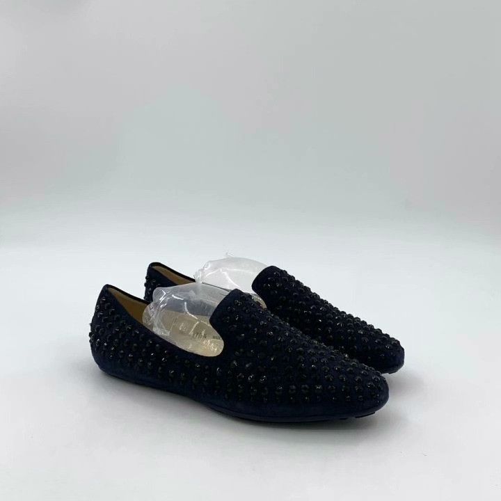 Jimmy Choo Jimmy Choo Blue Diamond Slip-On Loafers Size US 4.5 / IT 34.5 - 2 Thumbnail