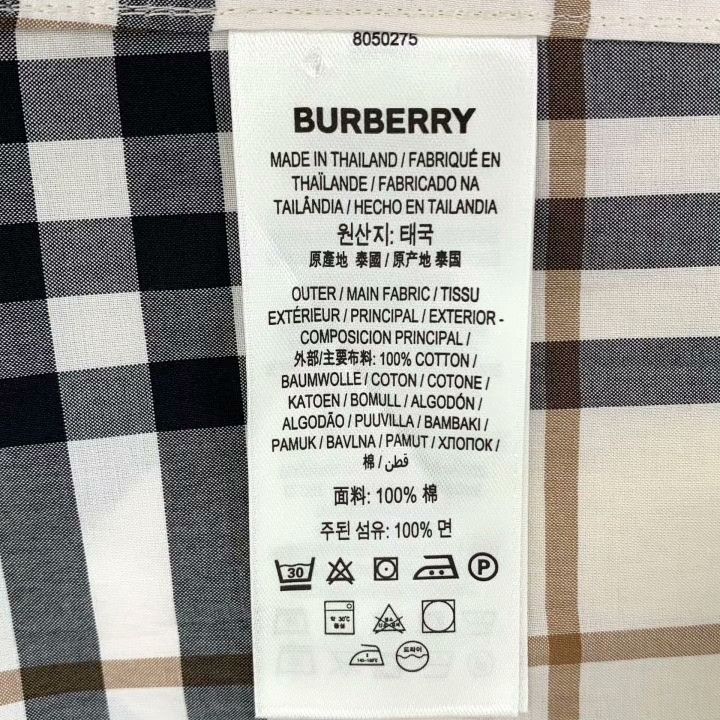 Burberry Burberry Check Cotton Collared Long-Sleeve Shirt Size XS / US 0-2 / IT 36-38 - 6 Thumbnail
