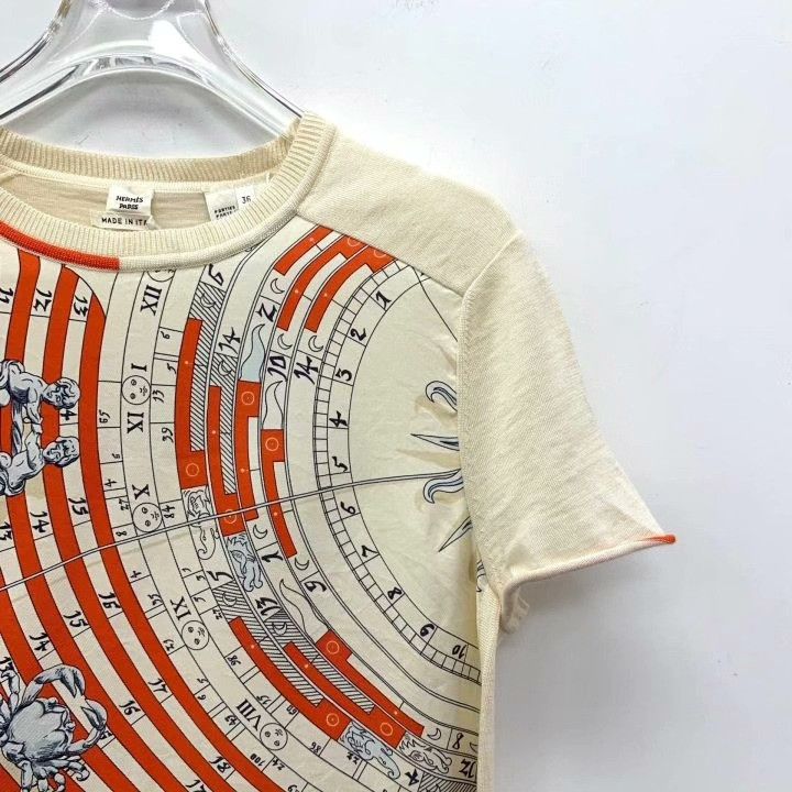 Hermes Hermes Constellation Compass Silk Cashmere T-shirt Size XS / US 0-2 / IT 36-38 - 3 Thumbnail