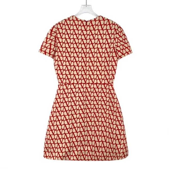 Valentino Valentino 2023 Wool Logo Print Dress Size S / US 4 / IT 40 - 2 Thumbnail