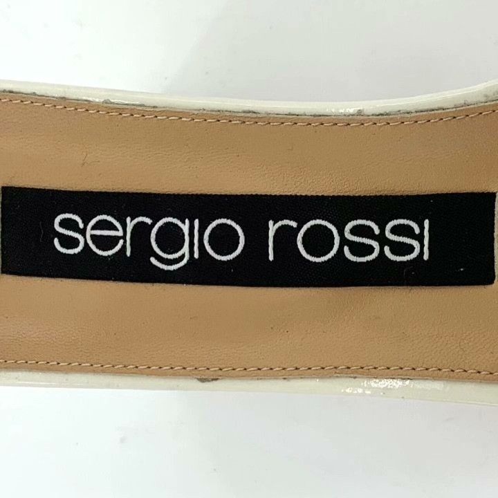 Sergio Rossi Sergio Rossi White Embellished Block Heel Sandals Size US 8 / IT 38 - 7 Thumbnail