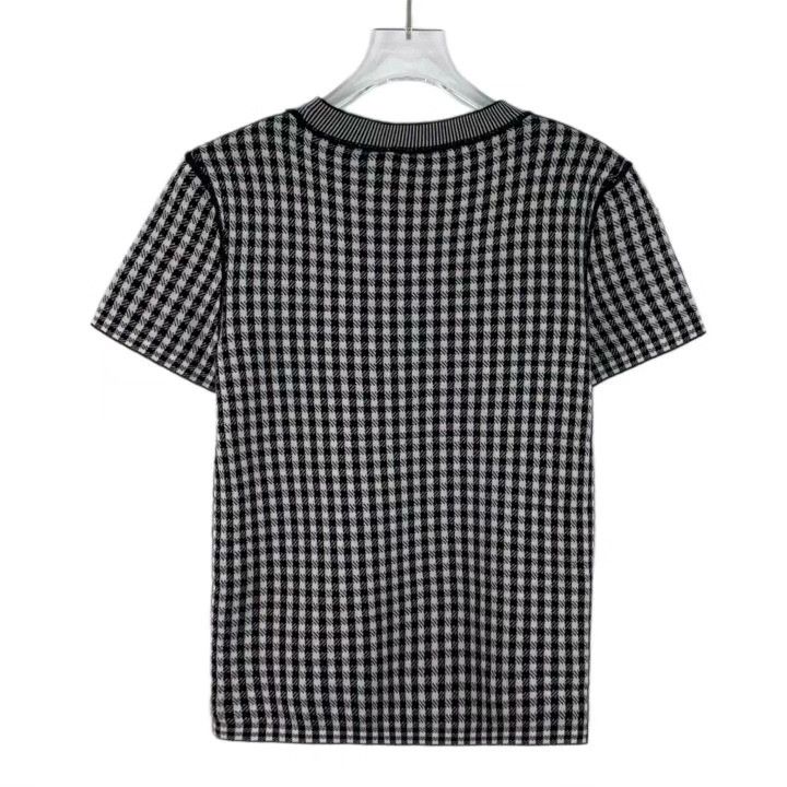 Dior Dior Bee Embroidery Check Cashmere Knit Top Size XS / US 0-2 / IT 36-38 - 2 Thumbnail