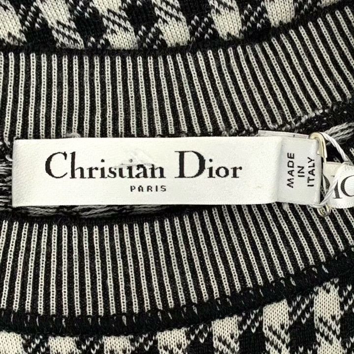 Dior Dior Bee Embroidery Check Cashmere Knit Top Size XS / US 0-2 / IT 36-38 - 5 Thumbnail