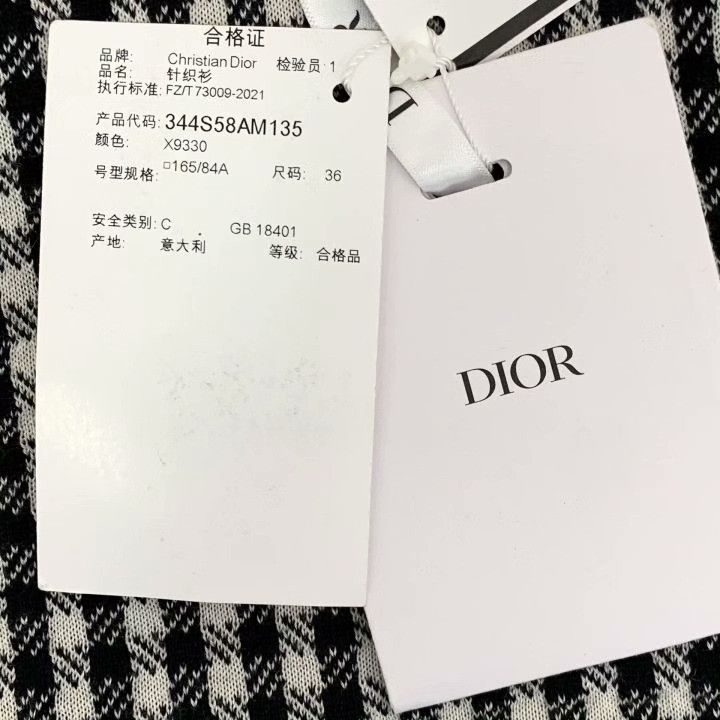 Dior Dior Bee Embroidery Check Cashmere Knit Top Size XS / US 0-2 / IT 36-38 - 7 Thumbnail