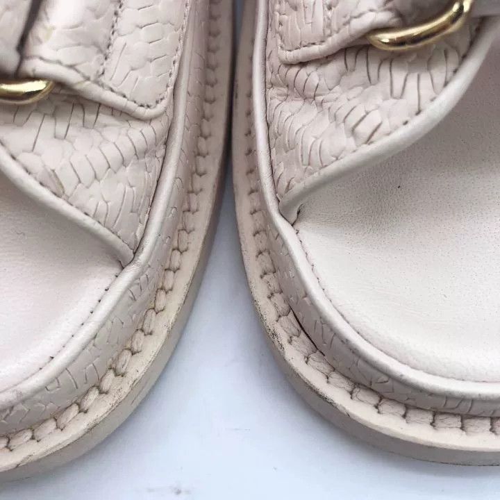 Chanel Chanel Pink Logo Velcro Open-Toe Sandals Size US 5 / IT 35 - 9 Thumbnail