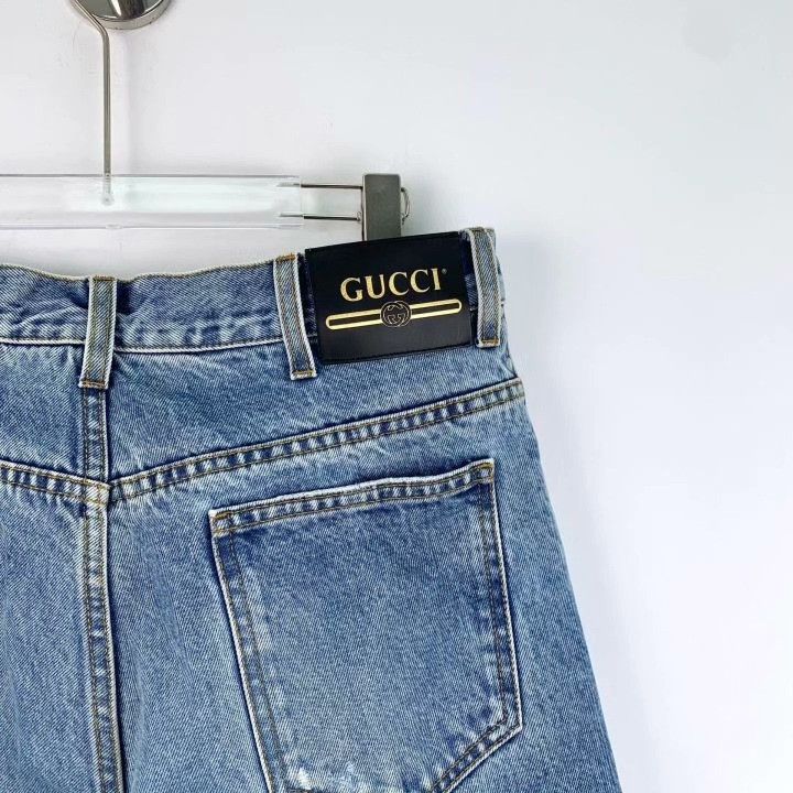Gucci Gucci Light Blue Distressed Denim Jeans Size 34" / US 12 / IT 48 - 5 Thumbnail