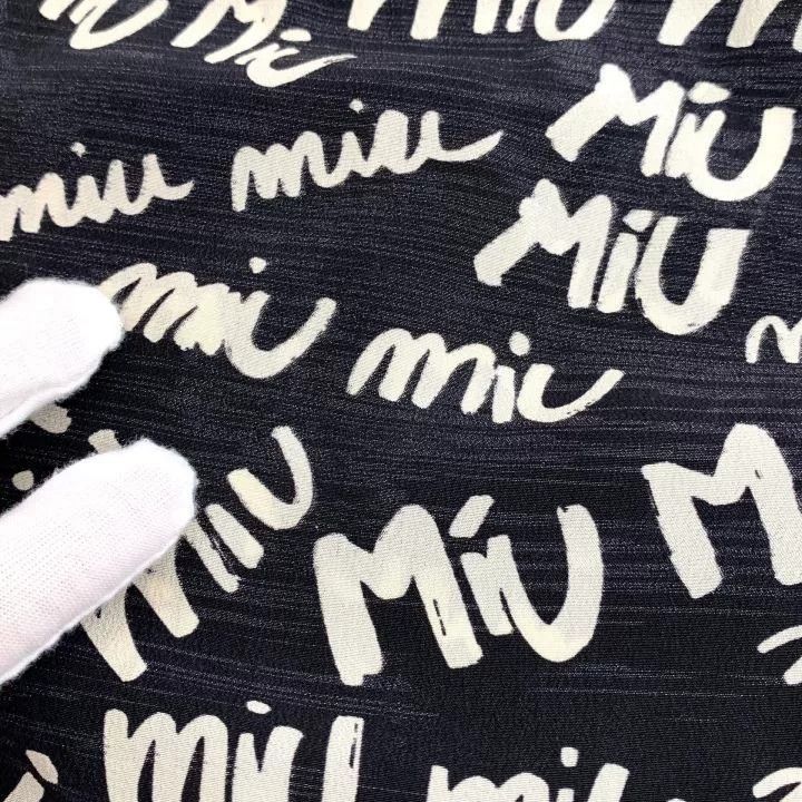 Miu Miu Miu Miu Logo Graffiti Silk Skirt Size 36" / US 14 / IT 50 - 9 Thumbnail
