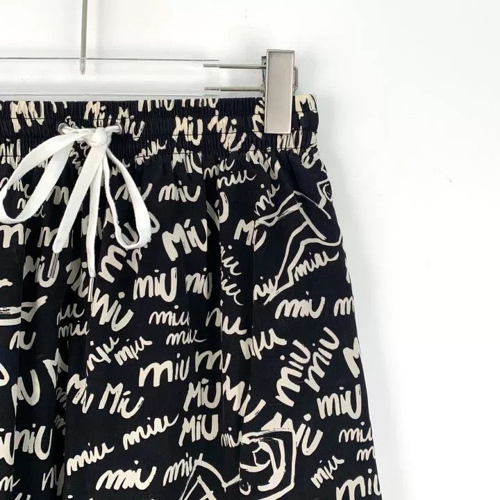 Miu Miu Miu Miu Logo Graffiti Silk Skirt Size 36" / US 14 / IT 50 - 3 Thumbnail
