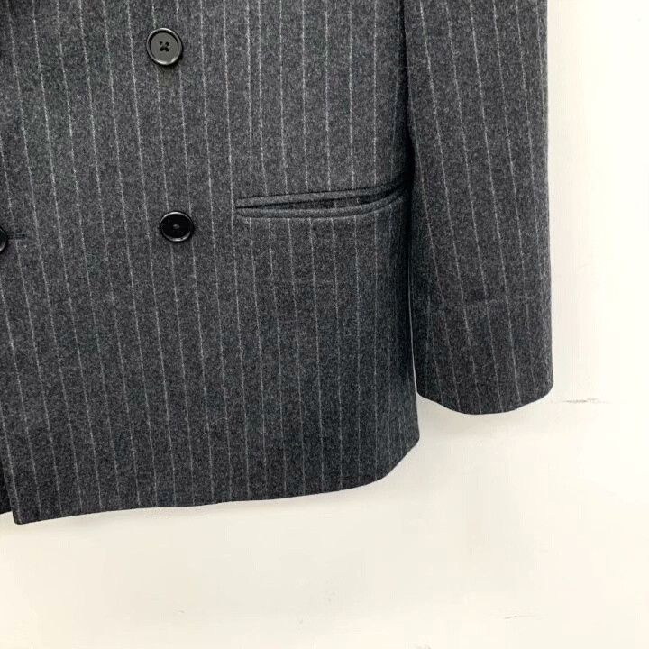 Celine Celine Striped Wool Double-Breasted Blazer Size S / US 4 / IT 40 - 4 Thumbnail