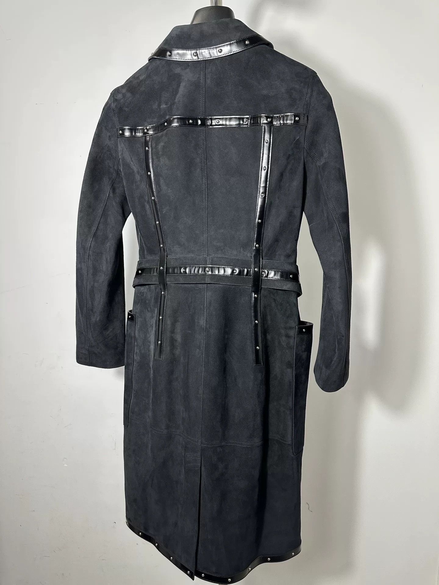 Hermes Hermes Women's 2022 Runway Suede Studded Coat Size XXS / US 00 / IT 34 - 4 Thumbnail